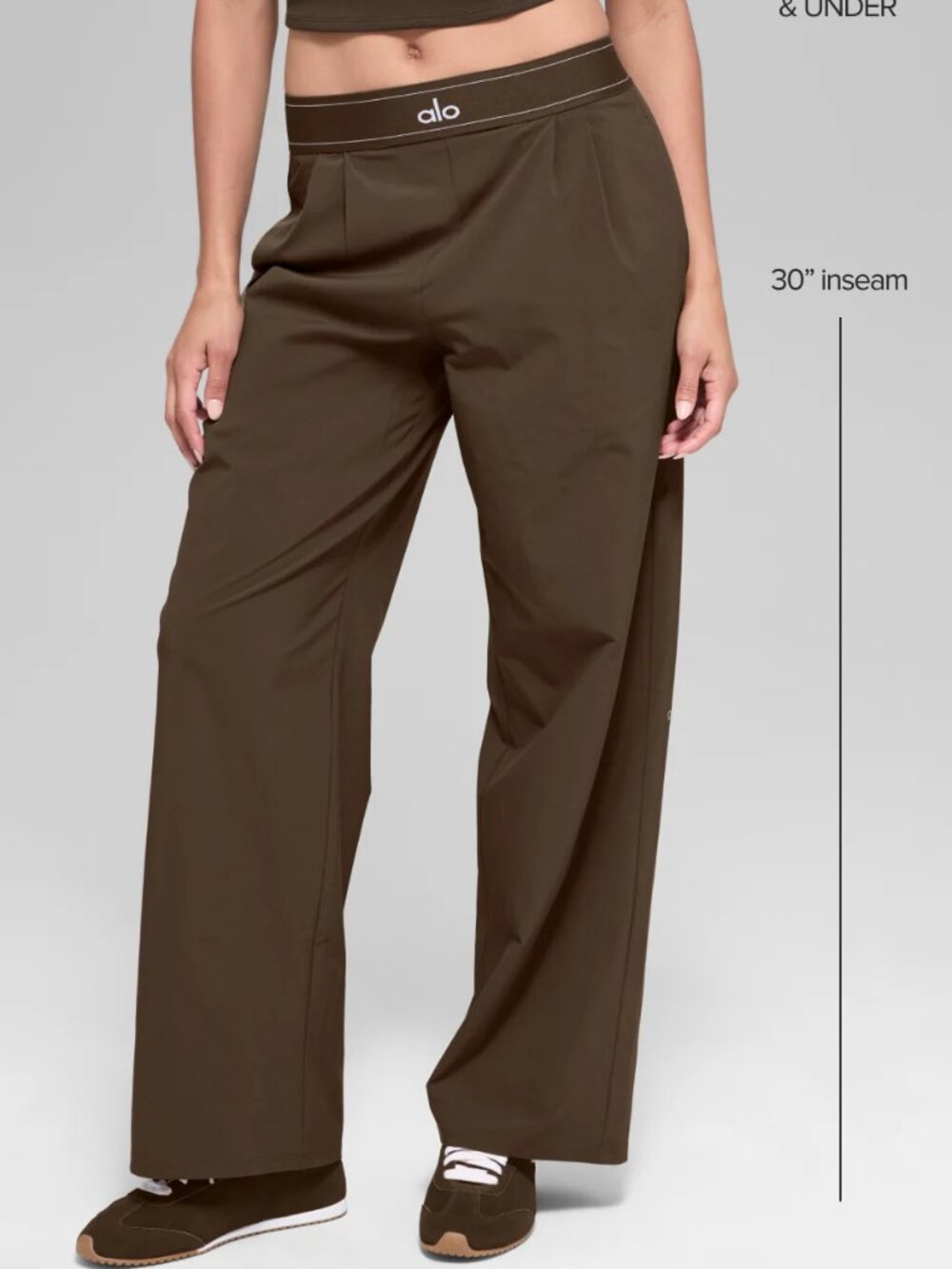 🪄Alo Yoga Suit Up Trouser Coffee Brown Regular 30-inch Inner Seam Length - Picture 2 of 9